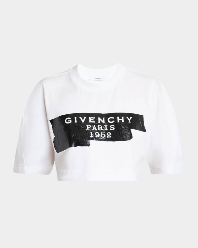 Logo Tape Cropped Cocoon Tee